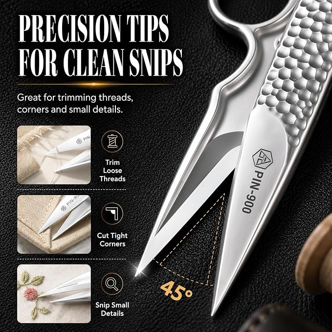 Premium Sewing Scissors, Sharp Precision Thread Snips - Image 4