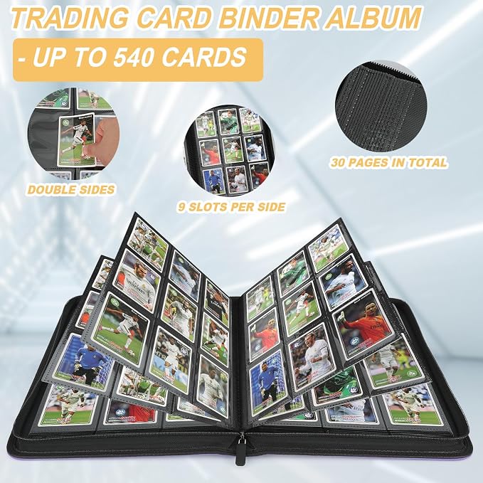 Trading Card Binder, Card Collection Binder Album Folder - Image 5