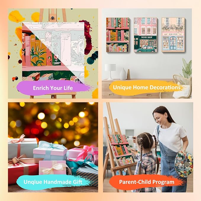 Mandun 3 Pack Paint by Numbers Kit - Image 7