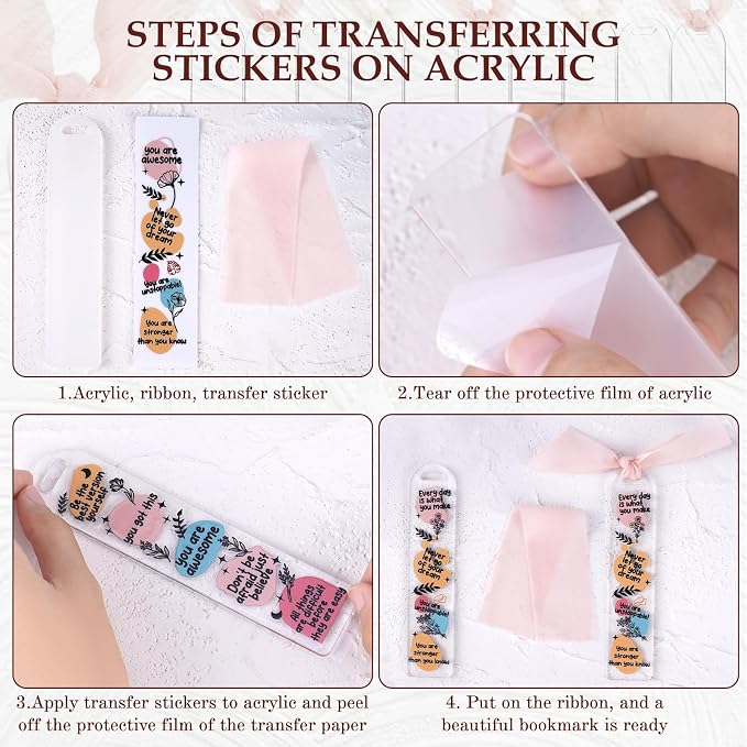Dazoratix Floral Acrylic Bookmark Blanks - Image 3