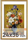 upsimples Vintage 24x36 Poster Frame, Antique Gold Frames Display 20x30 by upsimples