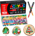 Acrylic Paint Markers Pens, 168 Vivid Colors Acrylic Markers Set, Direct Liquid by Unknown