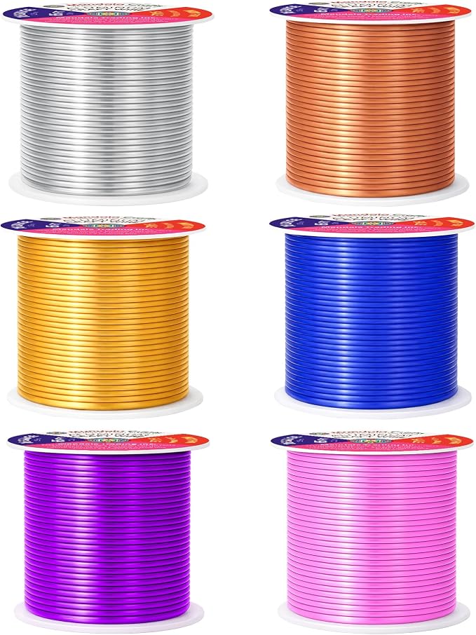 Mandala Crafts 16 GA Gold Blue Purple Assorted Anodized Aluminum Craft Wire | - Image 2