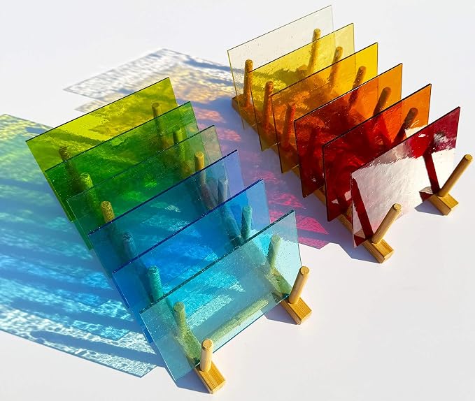 LITMIND 12 Sheets Smooth Transparent Stained Glass Sheets – Warm & Bright Color - Image 3