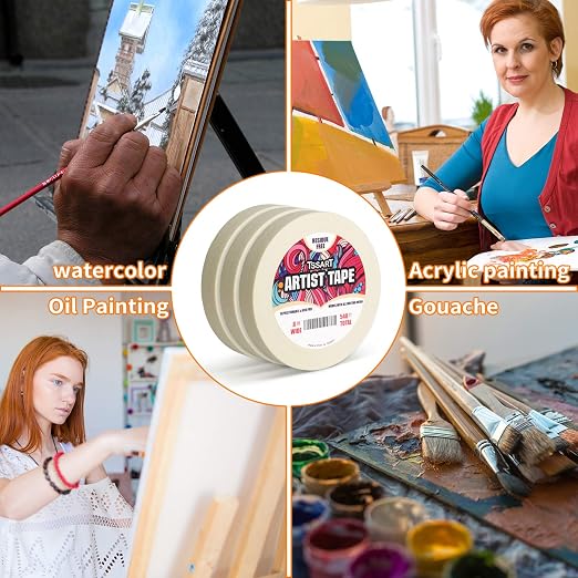 3 Pack White Artist Tape - Image 7