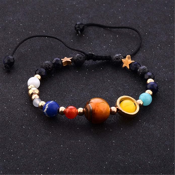 ONLYJUMP Planet Bracelet Solar System Universe Galaxy Bracelet Handmade Natural - Image 8