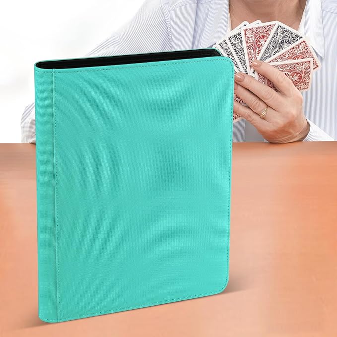 12 Pocket Ringless Side Loading Trading Card Binder, 720 Cards PU Fixed Page - Image 7