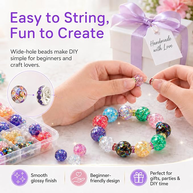 250 Pcs Beads for Pens - 16mm Focal Beads for Beadable Pens - Image 8