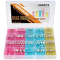 320PCS Electrical Connectors Red Copper, Heat Shrink Wire Connectors Kit, Crimp Connector Wire Terminals for Automotive Marine