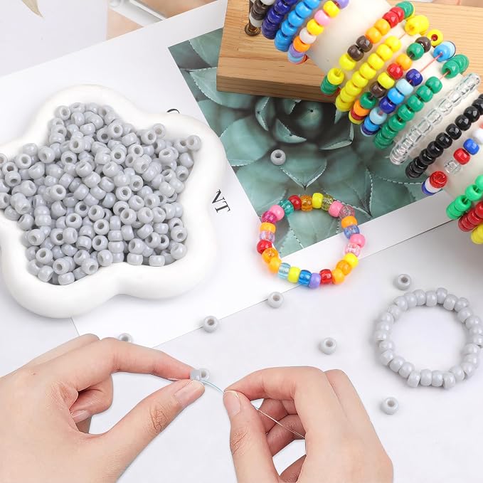 Plastic Pony Beads, for Bracelet, Hair Braiding, Friendship Bracelets, Jewelry - Image 4