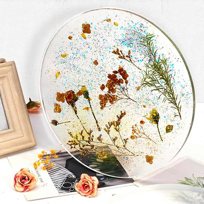Round Coaster Epoxy Silicone Mold, Large Tray Mold, 11.8 Inch Round Plate - Image 5
