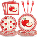 Qyeahkj 100 Pcs Apple Party Supplies Back to School Plates and Napkins Fruit by Qyeahkj