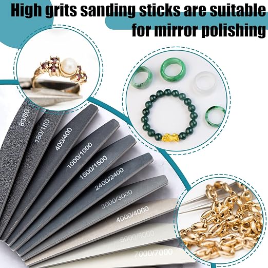 Honoson 20 Pcs Sanding Sticks for Plastic Models 3D Print Polishing Sticks - Image 3