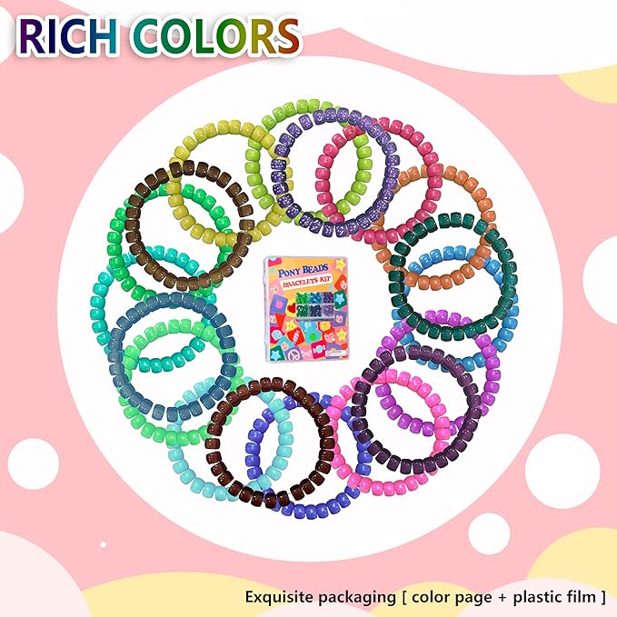 LIS HEGENSA 14000 Pcs DIY Childrens Crafts Beads Friendship Bracelet Kit - Image 3
