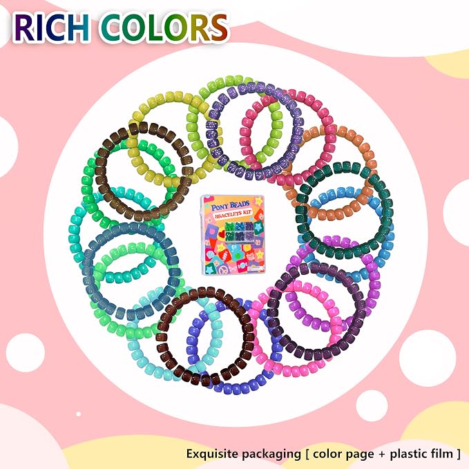 LIS HEGENSA Pony Beads Bulk, Kandi Kit - Image 5
