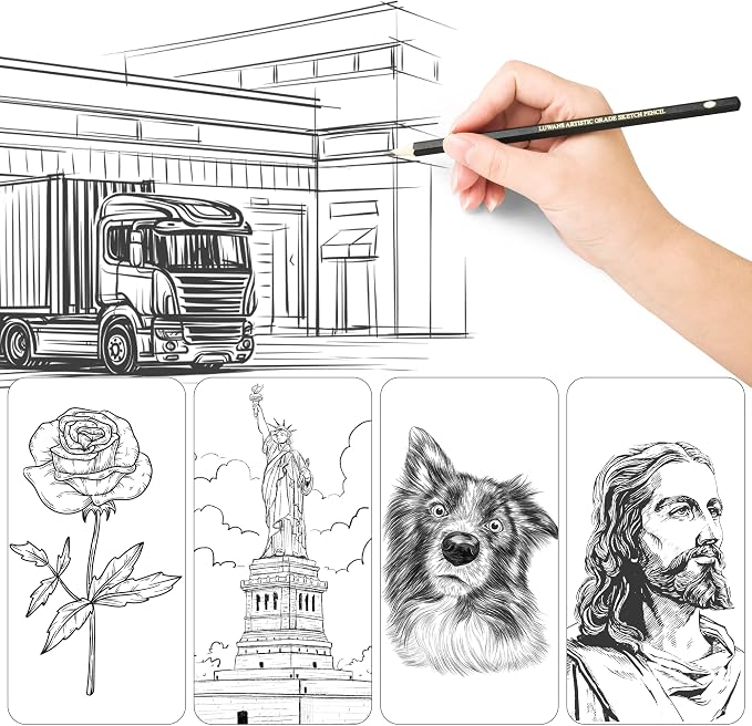 Luwans Drawing Pencils Set of 14 Sketch Pencils - Image 8