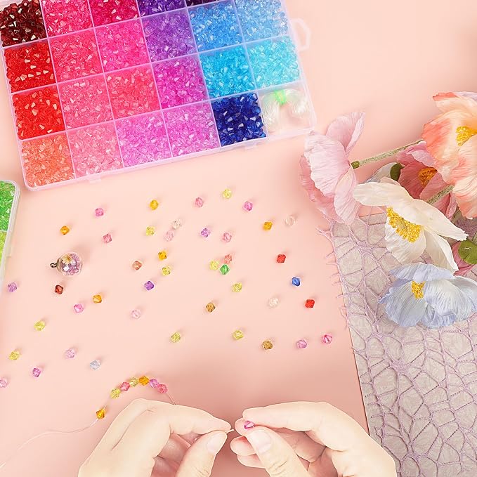 XSEINO 3760 Pieces 6mm Crystal Beads - Image 4