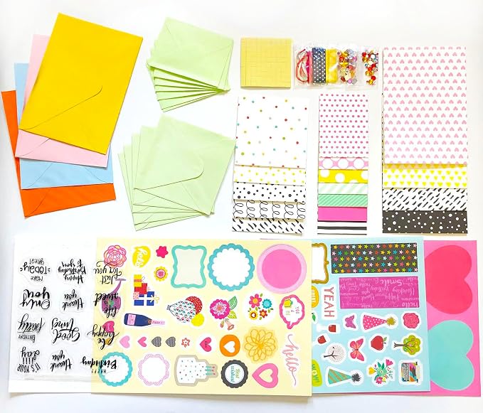 Huralona Handmade DIY Greeting Card Kits includes 16 Blank Cards 16 Colorful - Image 2