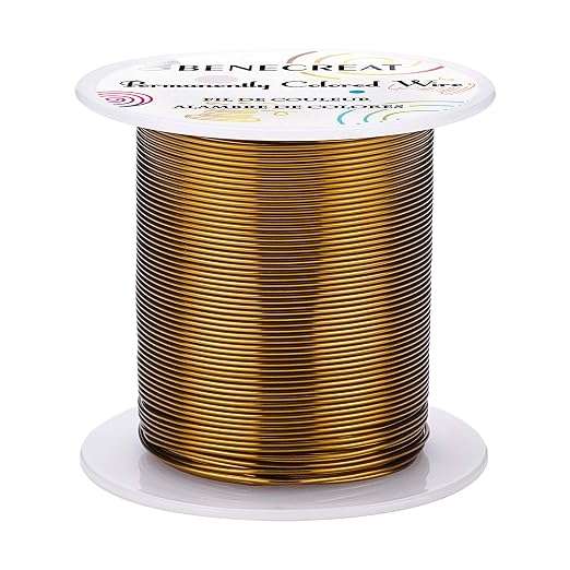 BENECREAT 20 Gauge 32 Yards Jewelry Beading Wire Tarnish Resistant Copper Wire by BENECREAT