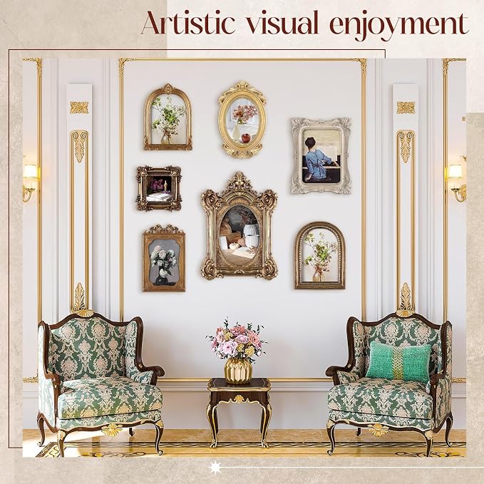 Wonderjune 7 Pcs Vintage Picture Frames Set - Image 5
