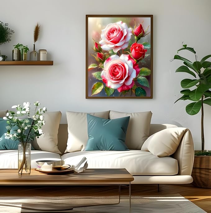 Diamond Paintings Kits for Beginners, Flower Diamond Arts Kits for Adults - Image 8