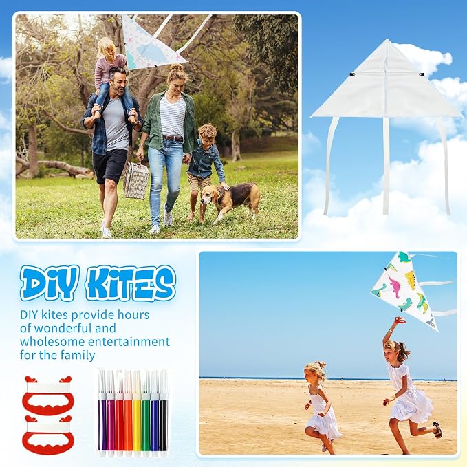 Syhood 120 Pieces DIY Blank Kite - Image 6
