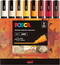 uni POSCA PC-5M Water-Based Paint Markers, Reversible Medium Tip, Warm Tone Ink by Unknown