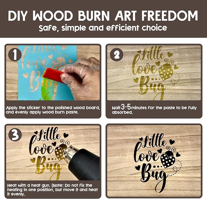 1DFAUL Wooden Burning Paste, 4 OZ Wood Burn Gel - Image 2