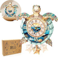 3D Puzzles for Adults Clock-Turtle Design Model Kit-Mechanical DIY Pendulum by Cutywood