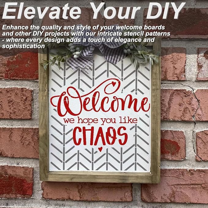 Stencils for Painting, Plastic Reusable Drawing Templates for Crafts Wall - Image 7