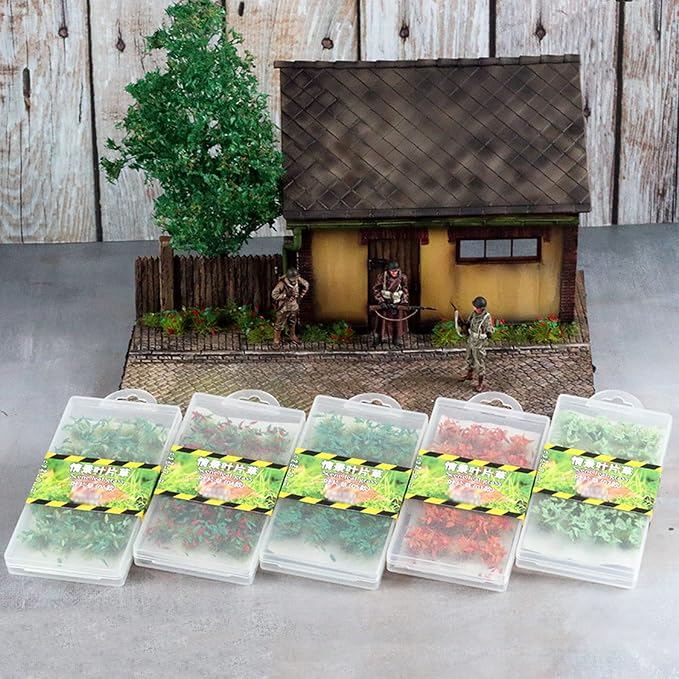Woohome 48 PCS Static Grass Tuft 2 Color Model Grass Tufts Railway Artificial - Image 6