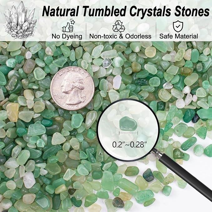 0.5 Lb/230g Green Aventurine Crystal Chips Bulk Crushed Stones, Natural - Image 2