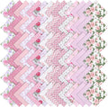 168 Pcs Pink Charm Packs for Quilting 5″ Cotton Quilting Fabric Bundles | 5″ by Unknown