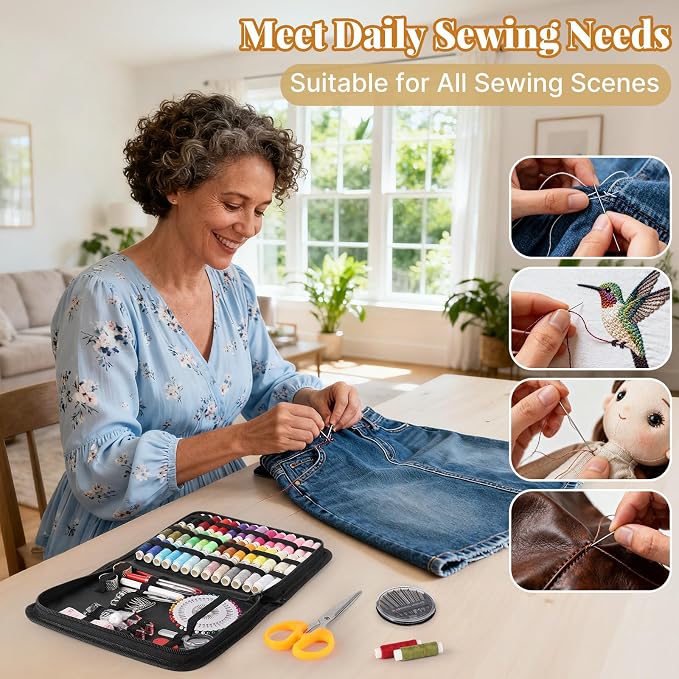 Coquimbo Sewing Kit Travel for Adults, 160 Pieces Sewing Supplies - Image 3