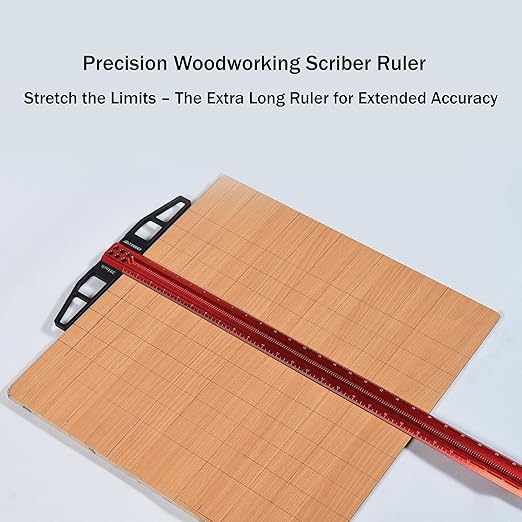 TYDEEY 12, 24, 31, 39 in Precision Ruler Square T-Shaped Woodworking Scriber Measuring Tool, Aluminum Alloy Architect Ruler for Carpenter Work, T Type Wood Layout and Measuring Tools (39 Inch)