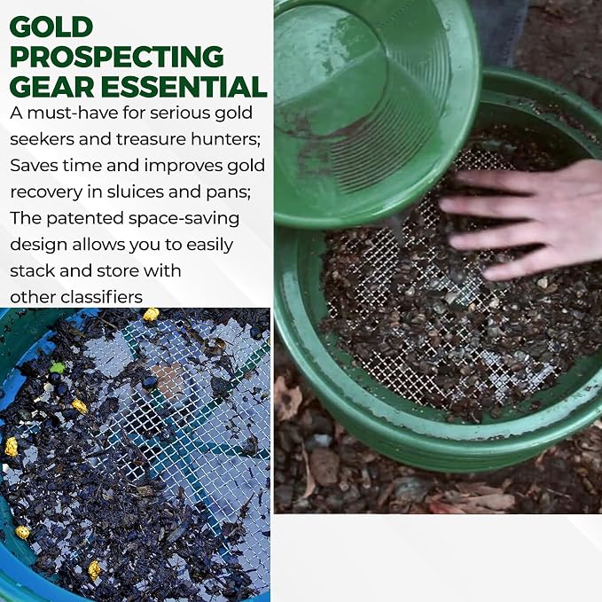SE 13.25 Inch Wide Stackable Classifier Gold Prospecting Pan - Image 6