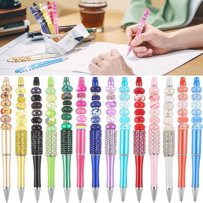 200Pcs Large Hole Beads Spacer Beads Pink Assorted European Craft Big Beads - Image 5