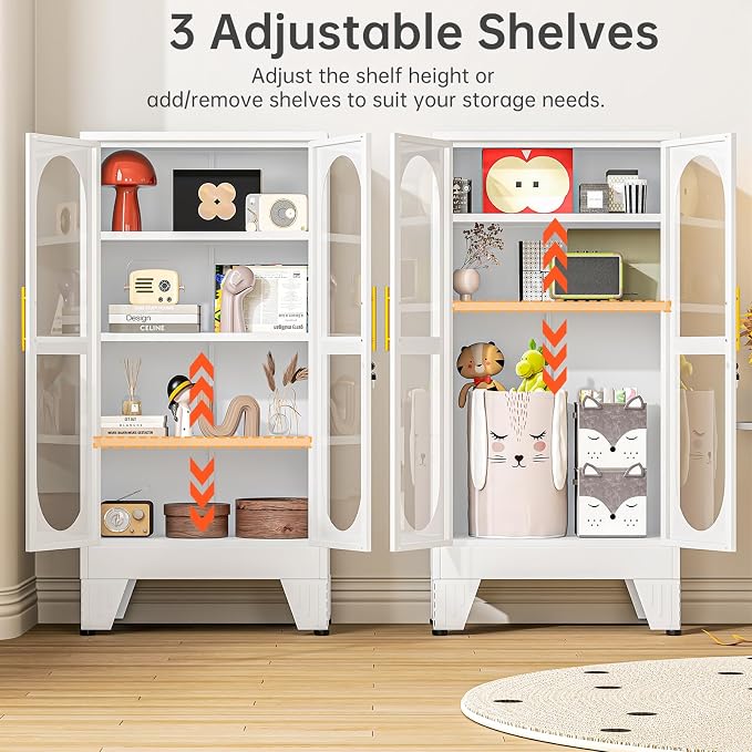 47"H Metal Display Cabinet - Image 5