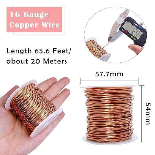 65.6 Feet Tarnish Resistant Copper Wires Electroculture Gardening Copper Wire - Image 8