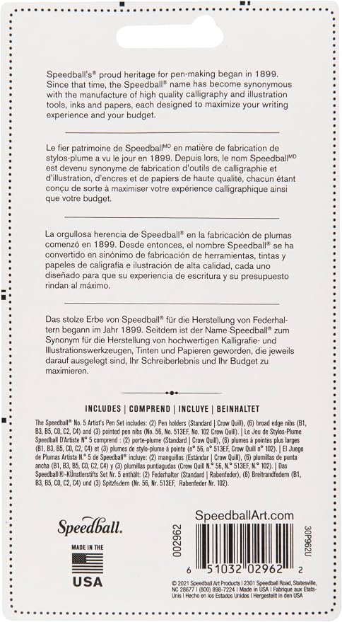 Speedball No. 5 Artists Pen Set - Image 2