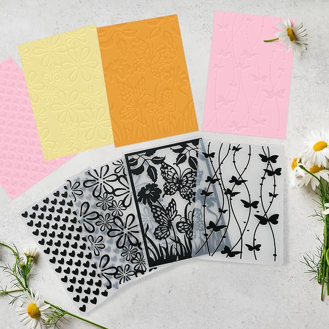 Hedume 16 Pieces Embossing Folders, 5.9" x 4.1" Embossing Machine Template - Image 6