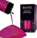 Renfio Holographic Ultra Fine Glitter Powder Metallic Resin Glitter 2.11 Oz by Renfio