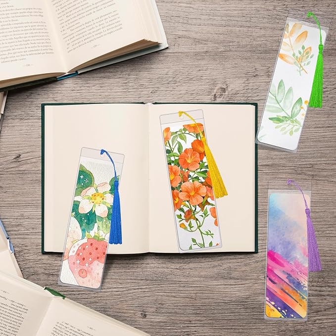 50 Pieces Watercolor Paper Blank Bookmarks - Image 3