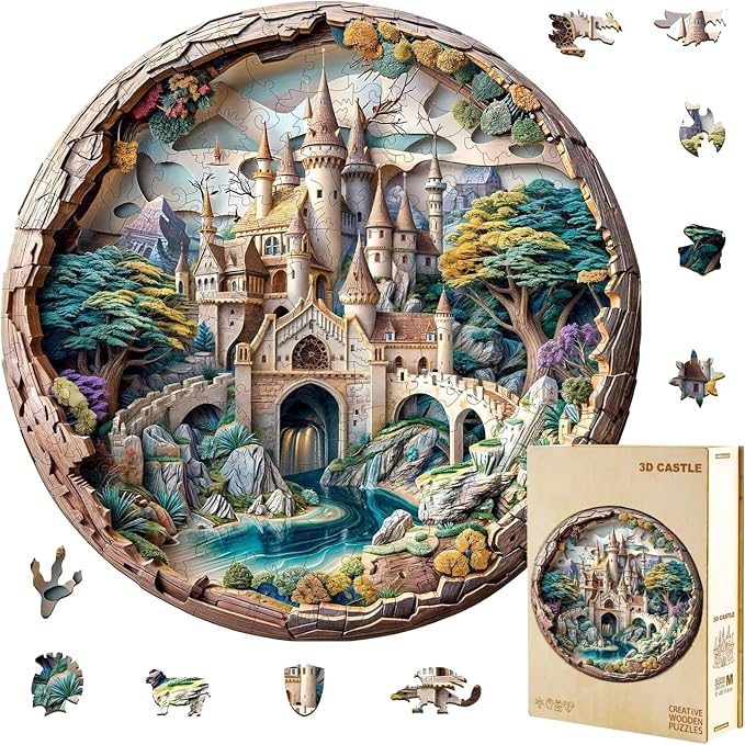 3D Castle Puzzles 200 Pieces Puzzles Gifts by Jollitot