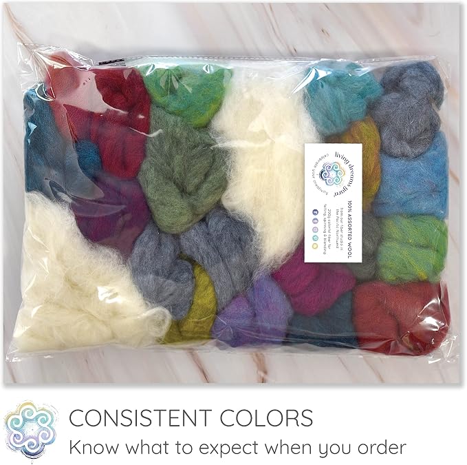 100% Wool - Assorted Wool Roving - Image 2