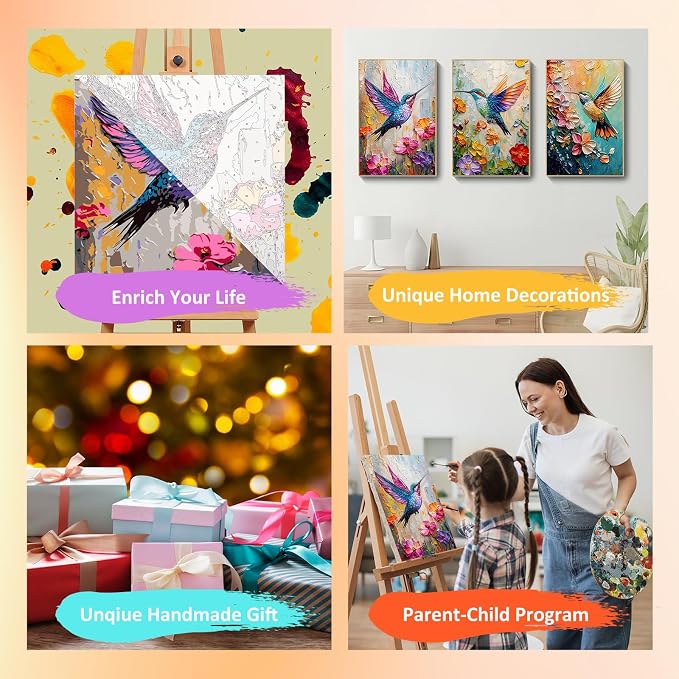 Mandun 3 Pack Paint by Numbers Kit - Image 7