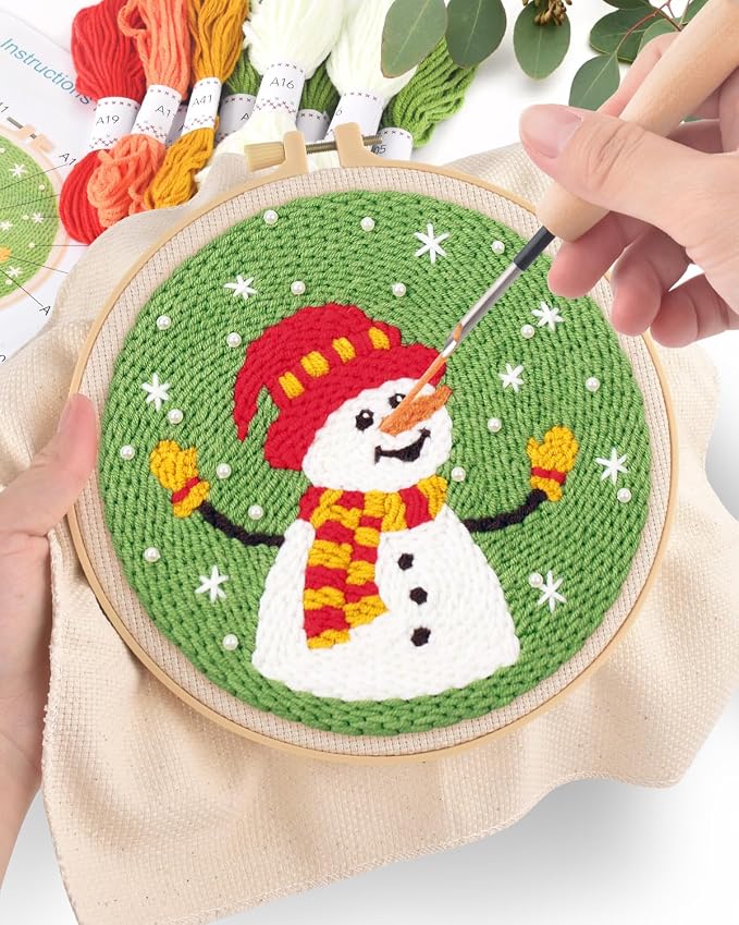 ERKOON Christmas Punch Needle Kit Adults Beginners, Needling Punch Project - Image 5