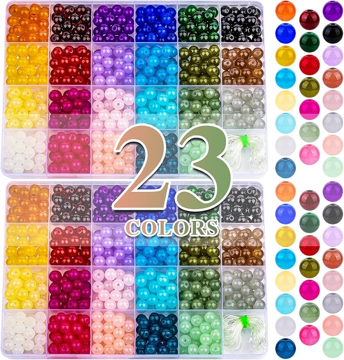 XSEINO 5700PCS 4mm Round Glass Beads by XSEINOiscreating%EF%BC%81