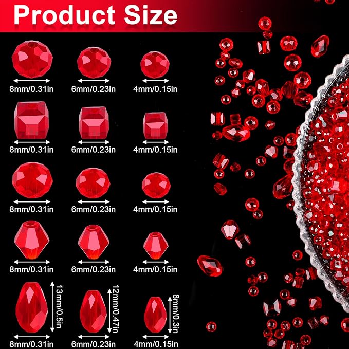 Crystal Beads, Rondelle Jewelry Beads - Image 3