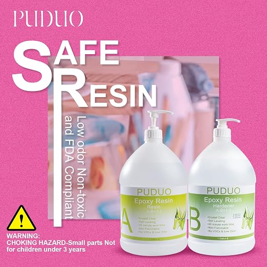 Epoxy Resin Crystal Clear Art 2 Gallon Kit New Bottle - Image 4